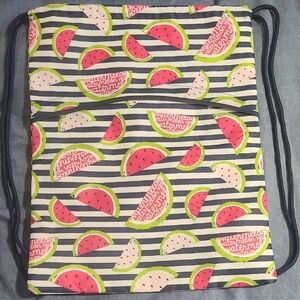Watermelon Print Drawstring Backpack